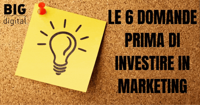 Le 6 domande prima di investire in marketing